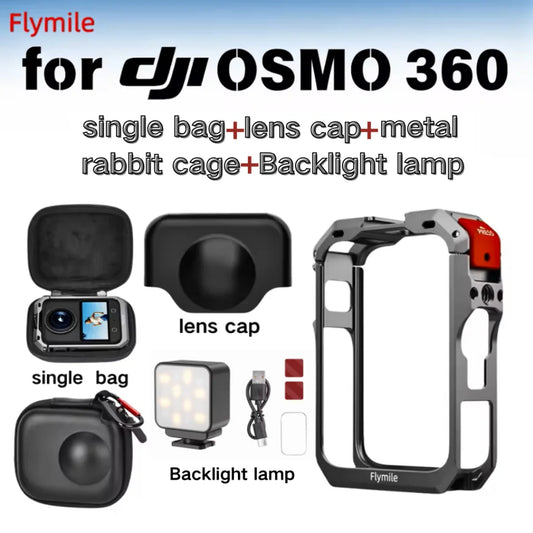 Metal Cage for DJI Osmo 360 | Cold Shoe & 1/4" Threads Camera Cage Oasis Select