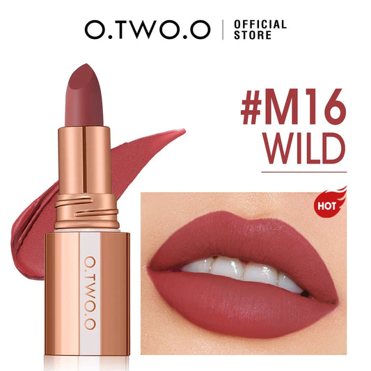 O.TWO.O Matte Velvet Lipstick – Waterproof Long-Lasting Lip Tint Matte Lipstick Oasis Select