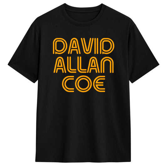 David Allan Coe Graphic T-Shirt | 100% Cotton Men's Tee Graphic T-Shirt Peaceful Pleasures Health and Wellness black 6XL