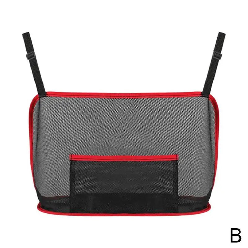 Large Capacity Car Seat Net Pocket Handbag Purse Holder Mesh Back Pouch Between Seats Storage Bag Organizer Car Accessories Peaceful Pleasures Health and Wellness B