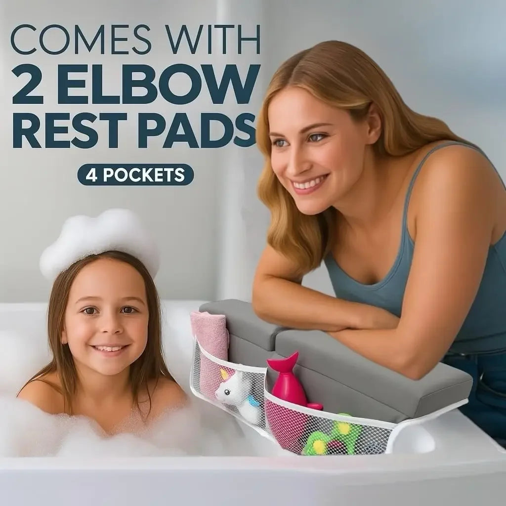 Soft Memory Foam Baby Bath Kneeling Pad with Elbow Rest, Non-Slip Cushion for Safe and Comfortable Bathing Peaceful Pleasures Health and Wellness