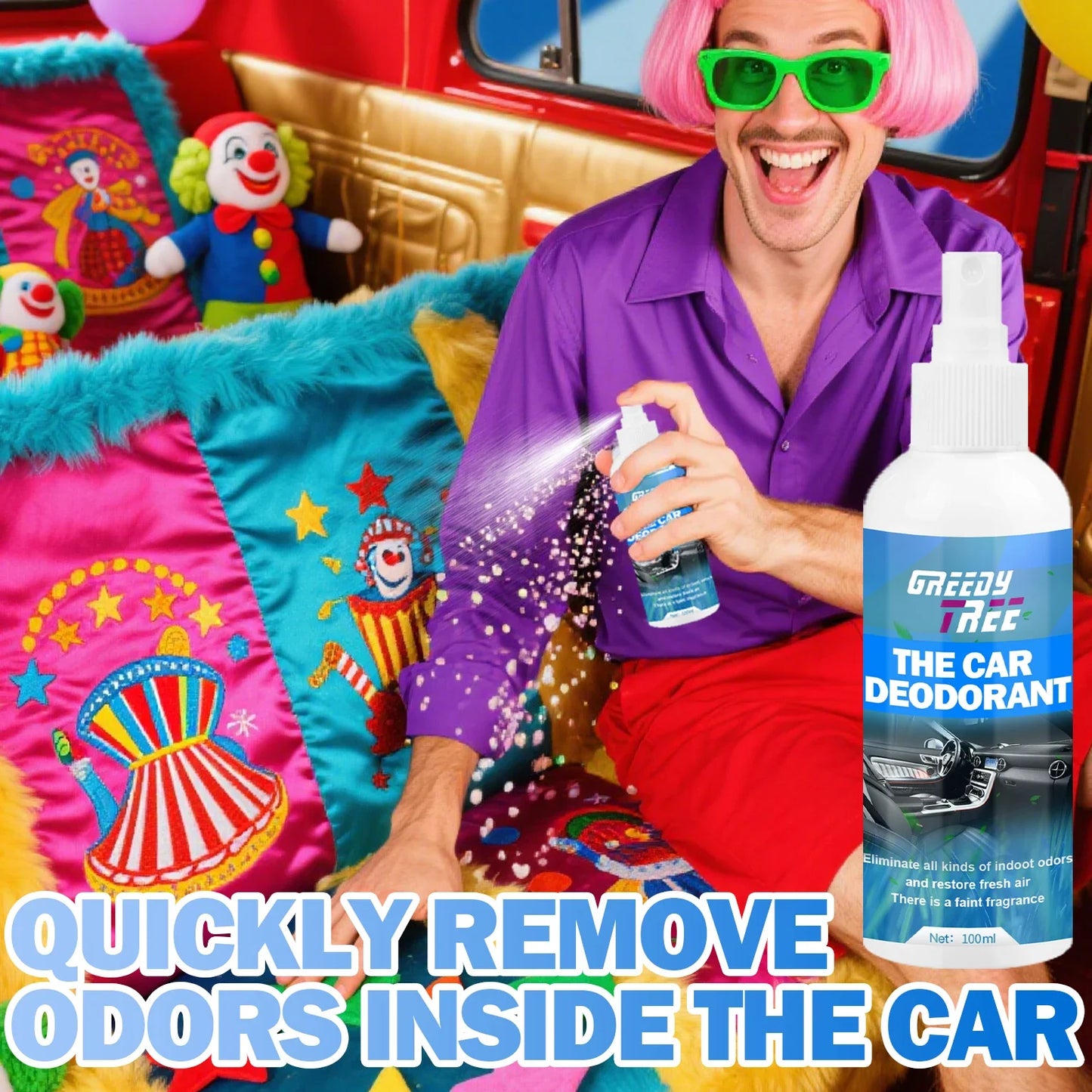 Car Air Freshener Antibacterial AC Deodorizer Spray