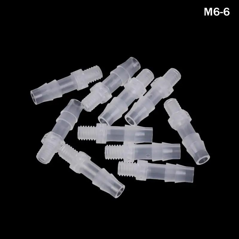 PP Plastic Hose Joint Adapter Air Valve Connector 10 Pack