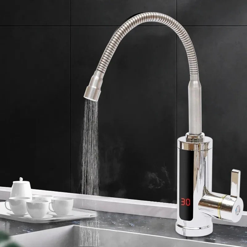 3KW Instant Hot Water Electric Faucet Tap | LCD Display 360°