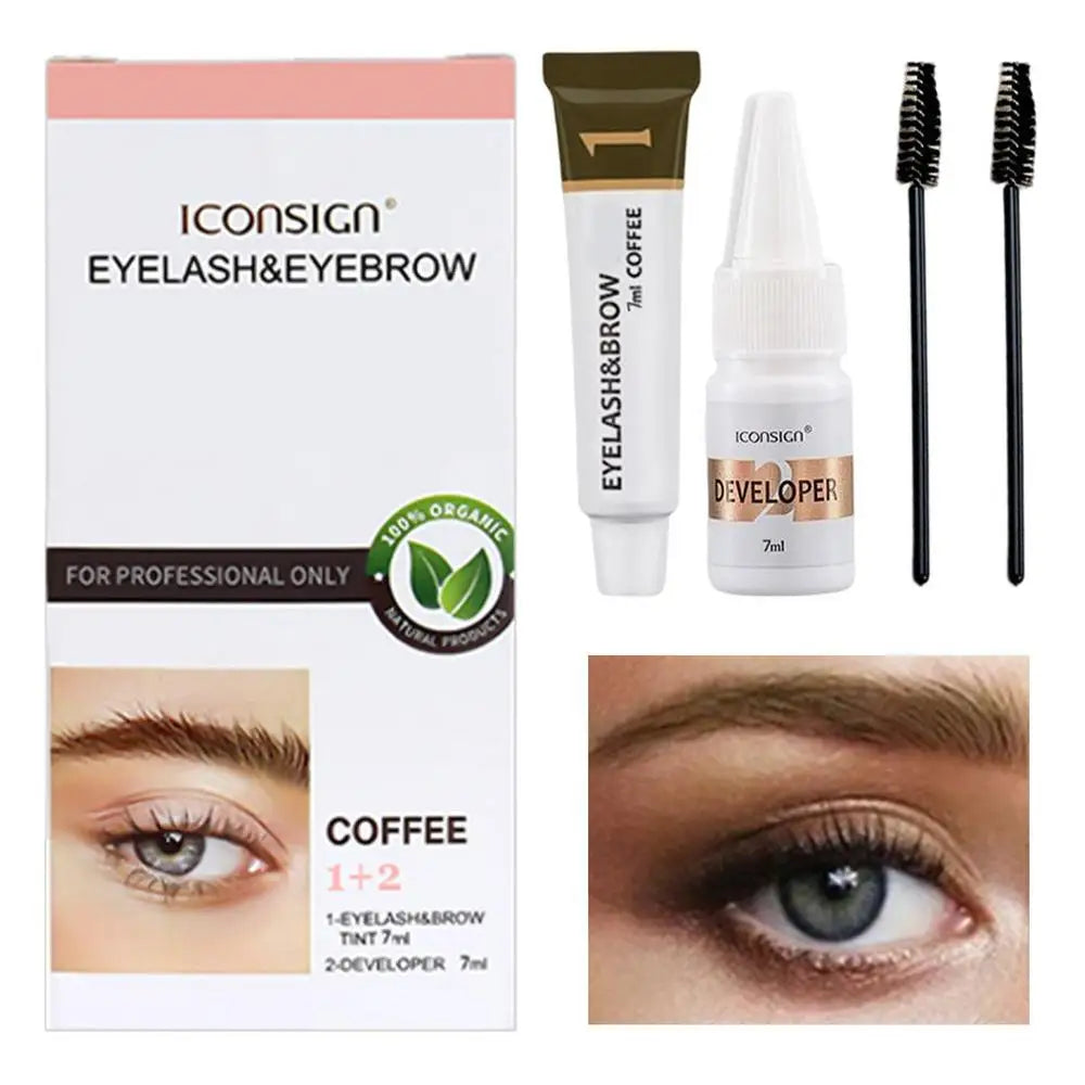 5-Piece Eyebrow Tinting Kit – Waterproof Semi-Permanent Brow Dye