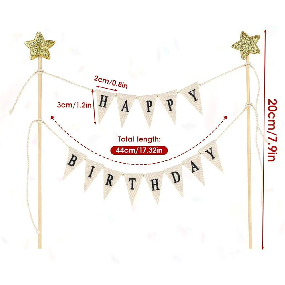 Rustic "Just Married" Wedding Cake Topper | Vintage Bunting Wedding Cake Topper Peaceful Pleasures Health and Wellness