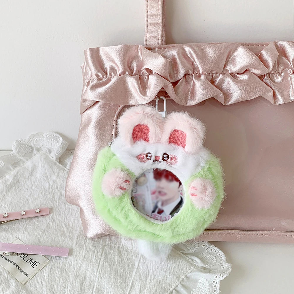 Dopamine Plush Badge Bag Mini Wallet Protective Cover Decorative