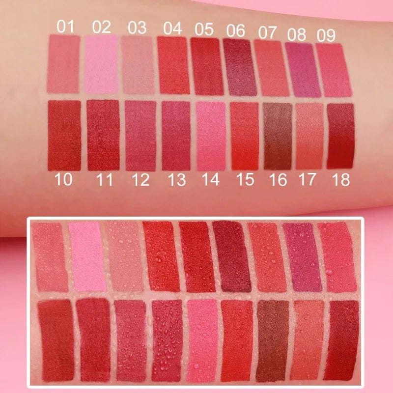 18-Color Matte Velvet Lip Liner Pencil | Waterproof Long-Lasting