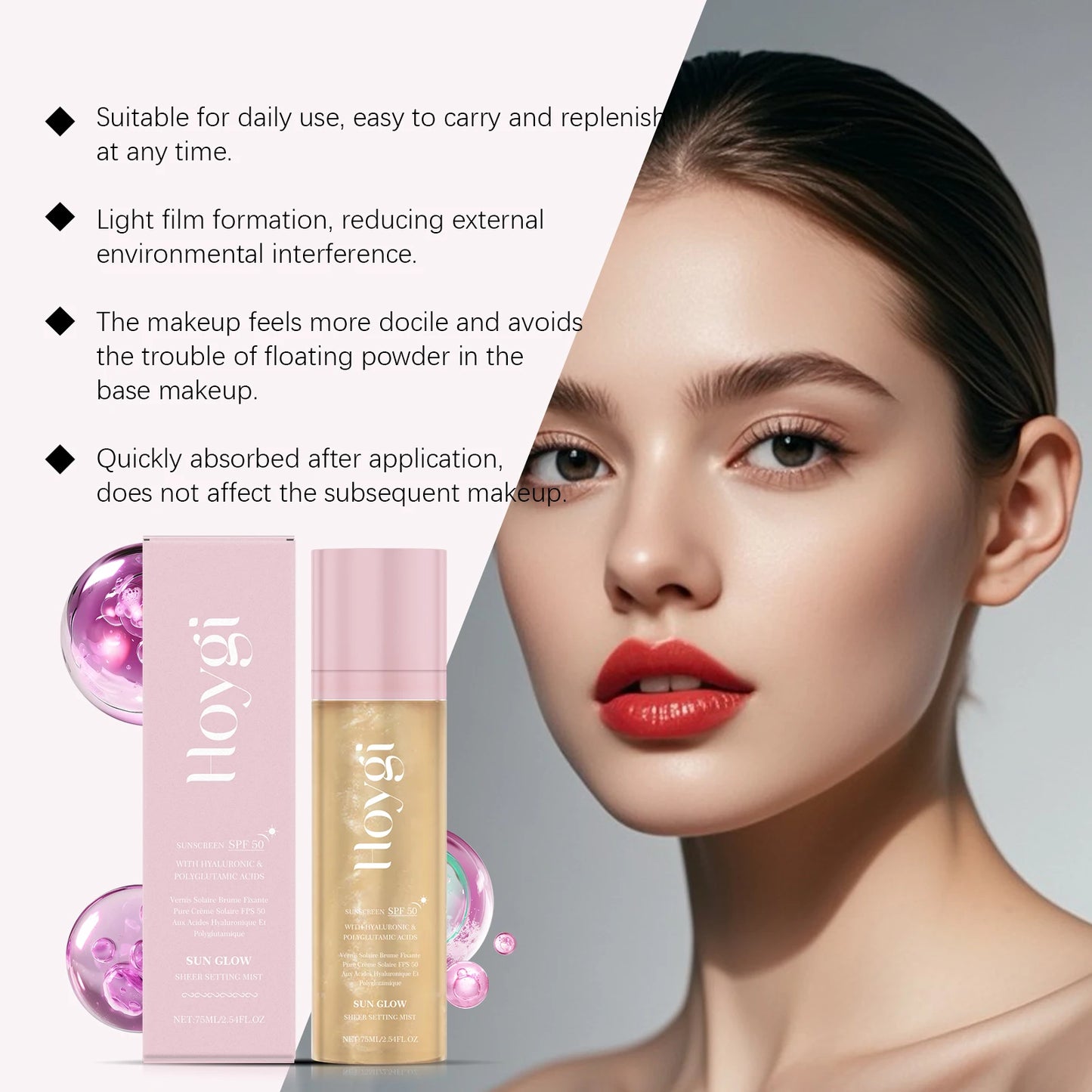 SPF 50+ Setting Spray – Matte Finish & Oil Control Sunscreen