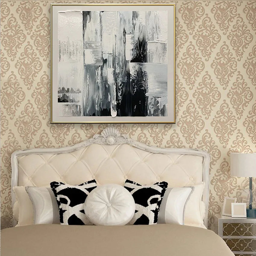 American Abstract Knife Painting Pure Handmade Canvas Oil Painting Living Room Bedroom Decoration Picture Porch Large Size Mural Peaceful Pleasures Health and Wellness