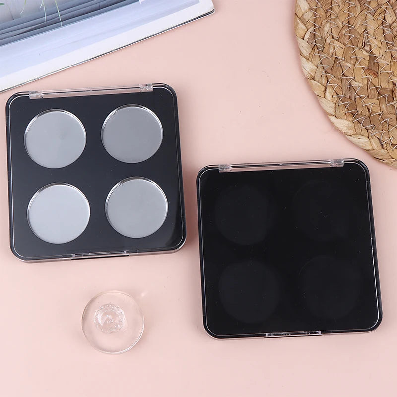 4 Grids Magnetic Makeup Palette Empty Cosmetics Dispensing Storage Box For Eyeshadow Lip Color Powder Blusher Highlighter Peaceful Pleasures Health and Wellness