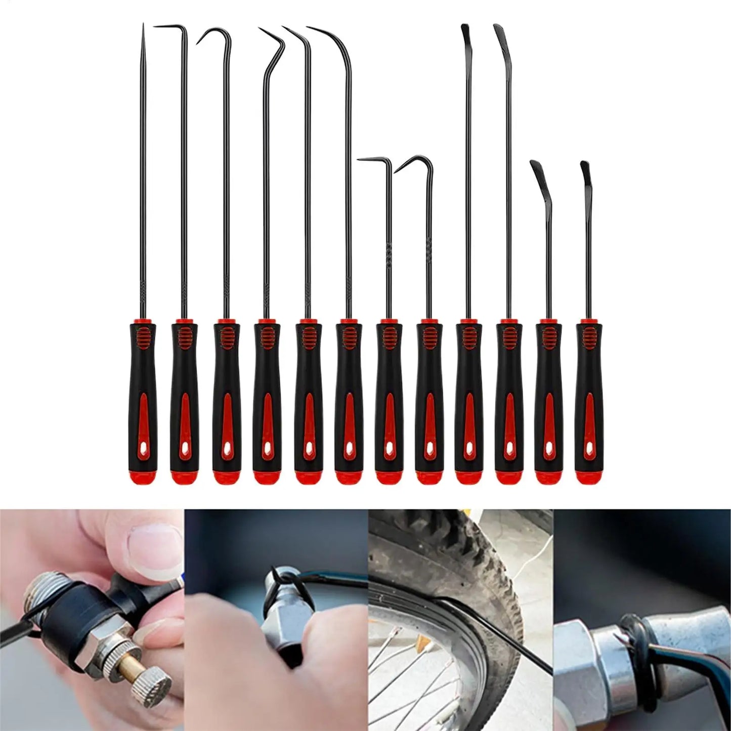 12-Piece O-Ring & Oil Seal Hook Pick Removal Tool Set