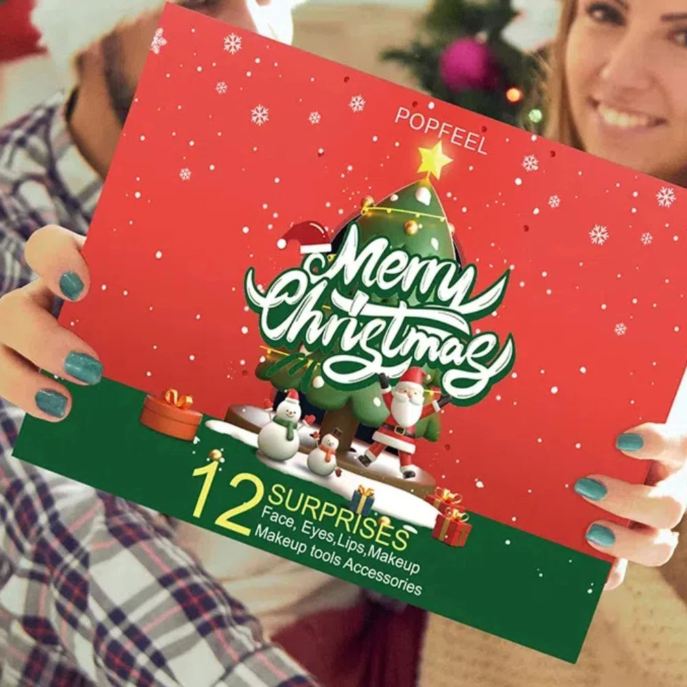 Christmas Countdown Makeup Calendar Gift Set – 12pc Kit
