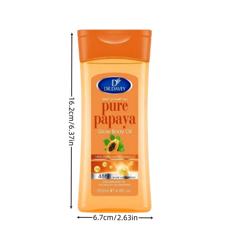 200ml Papaya Body Oil Body Massage Essential Oil Skin Care Essential Oil Peaceful Pleasures Health and Wellness