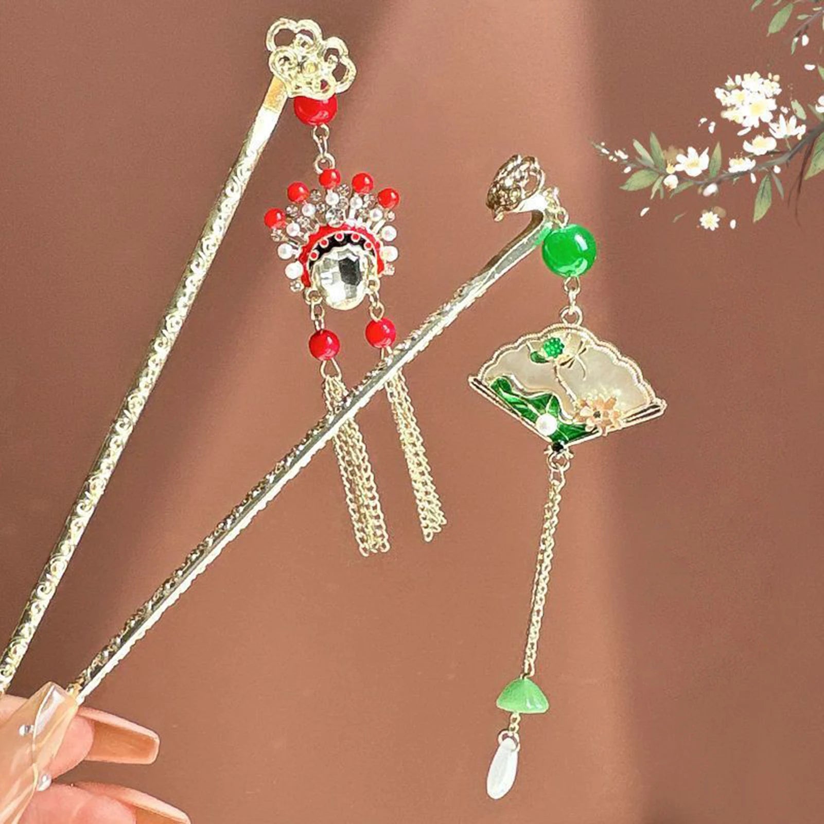 Metal Butterfly Design Hair Sticks Hanfu Matching Hair Sticks with Pearl Tassel Suitable for Girls Hair Accessories Peaceful Pleasures Health and Wellness