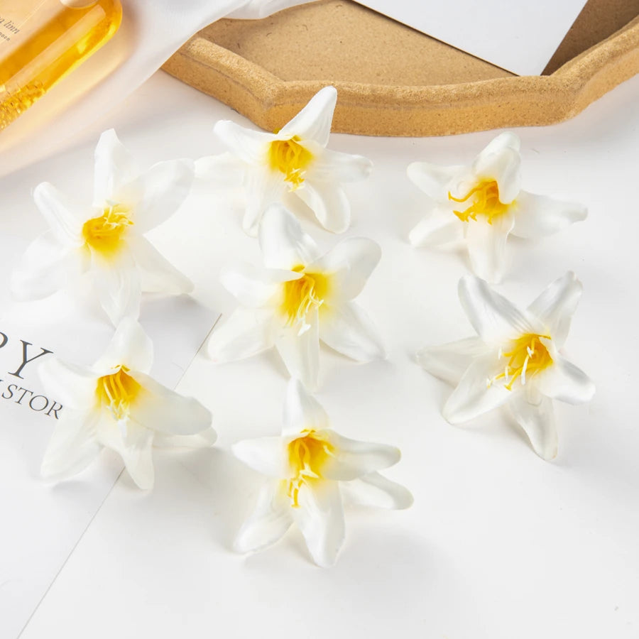 Artificial Silk Lily Flower Heads 50–100pcs | Wedding DIY Decor