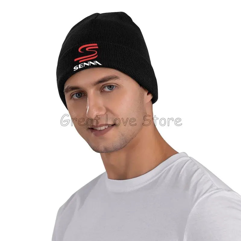 Ayrton Senna Print Beanie | Unisex Warm Winter Skull Cap