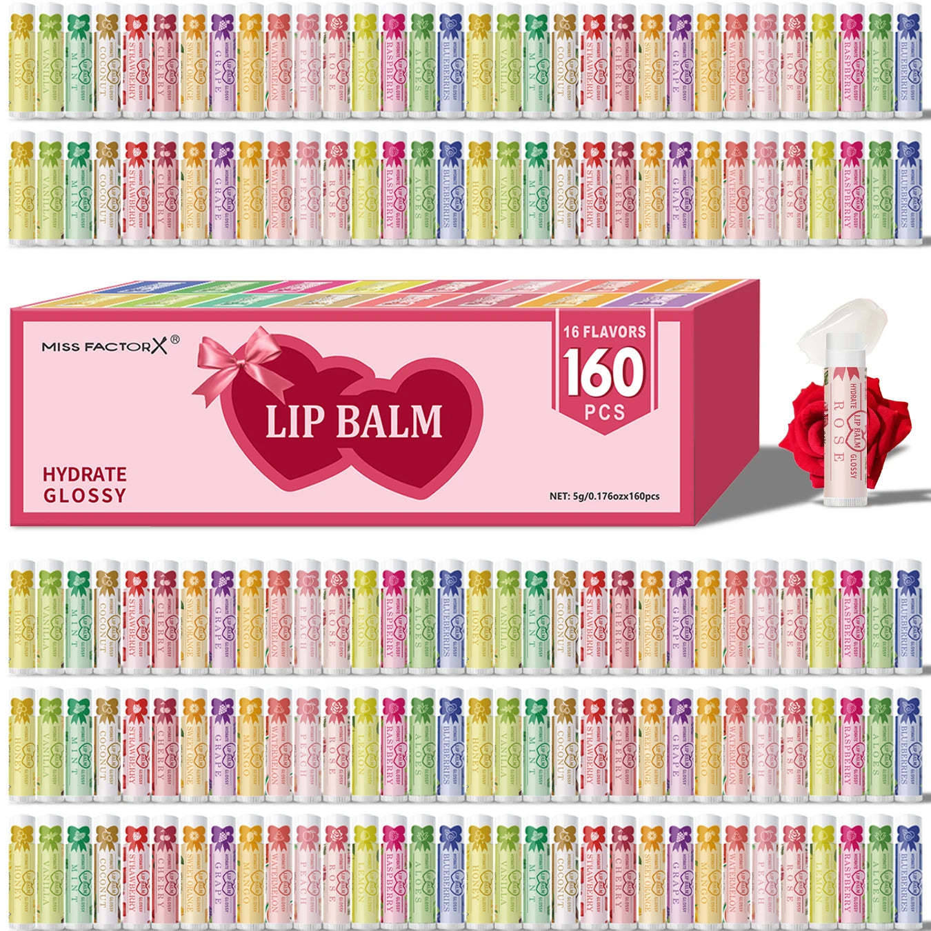 160 piece fruit jelly long-lasting moisturizing lipstick set for long-term travel care Peaceful Pleasures Health and Wellness