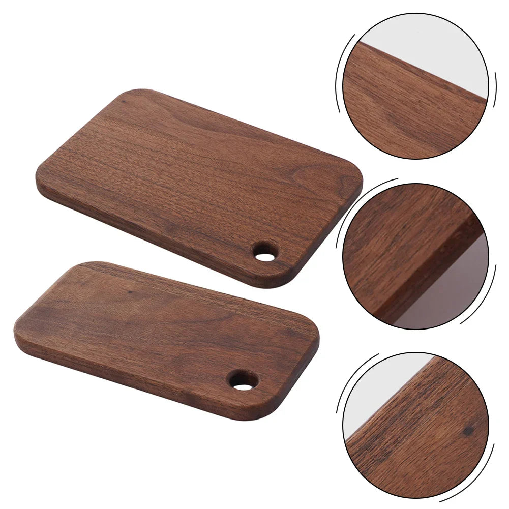 Walnut Wood Cutting Board – Double-Sided, Portable for Camping