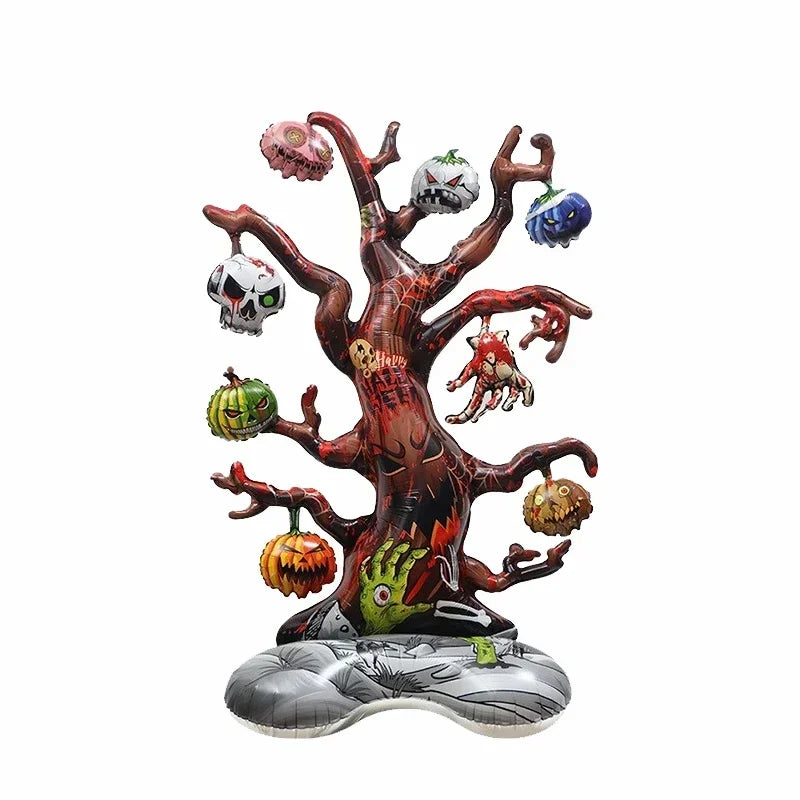 Halloween 4D Stand-Up Foil Balloon – Witch Pumpkin Dead Tree