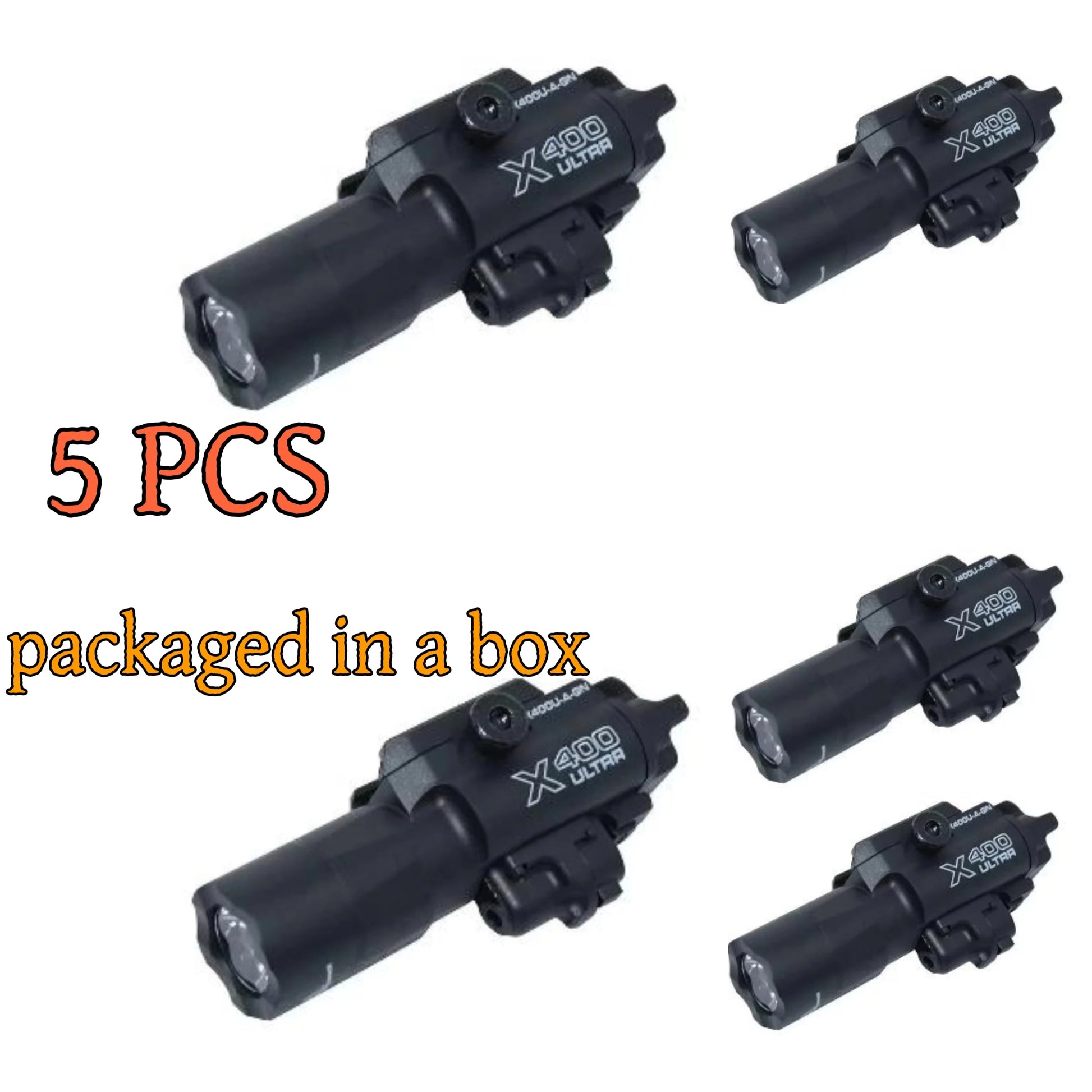 1/3/5pcs Nylon X400U Series Hanging LR Flashlight LED For Tactical Airsoft Scout Pistol Gun Hunting Light X400 Toys Peaceful Pleasures Health and Wellness 5pcs