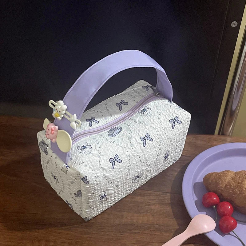 Bubble Purple Travel Cosmetic Bag – Makeup Pouch Gift for Her