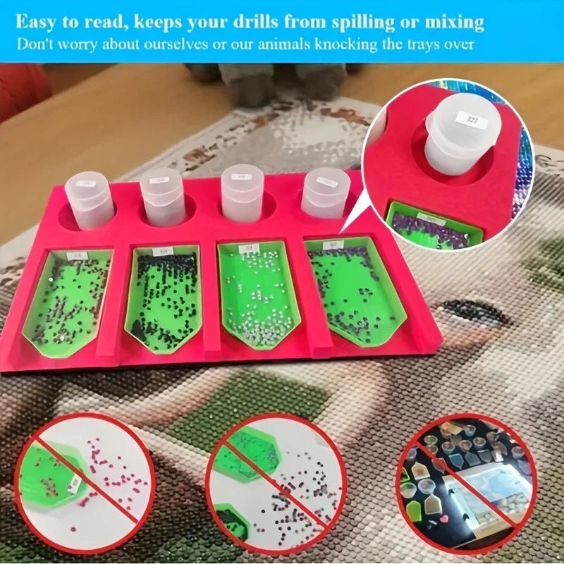 1pc Diamond Painting Accessories Tray Organizer For Storage Boxes Containers Peaceful Pleasures Health and Wellness