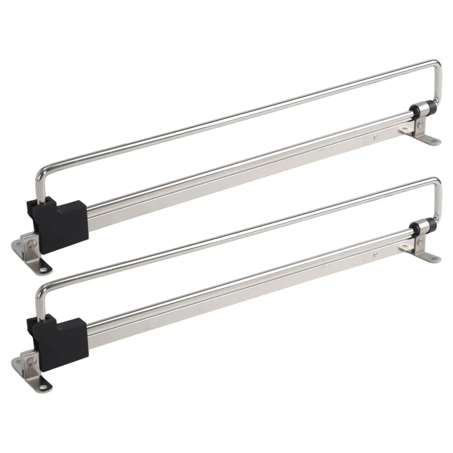 Telescopic Clothes Rods Retractable Pull-out Hanger Mount Wardrobe