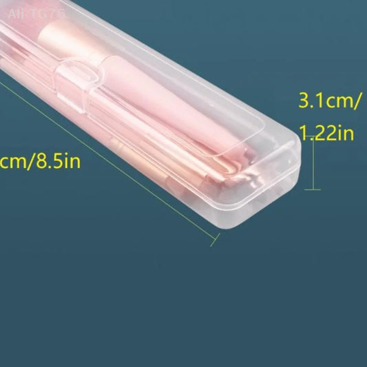 Transparent Makeup Brush Organizer Box with Dust Cover Brush Organizer Box Peaceful Pleasures Health and Wellness