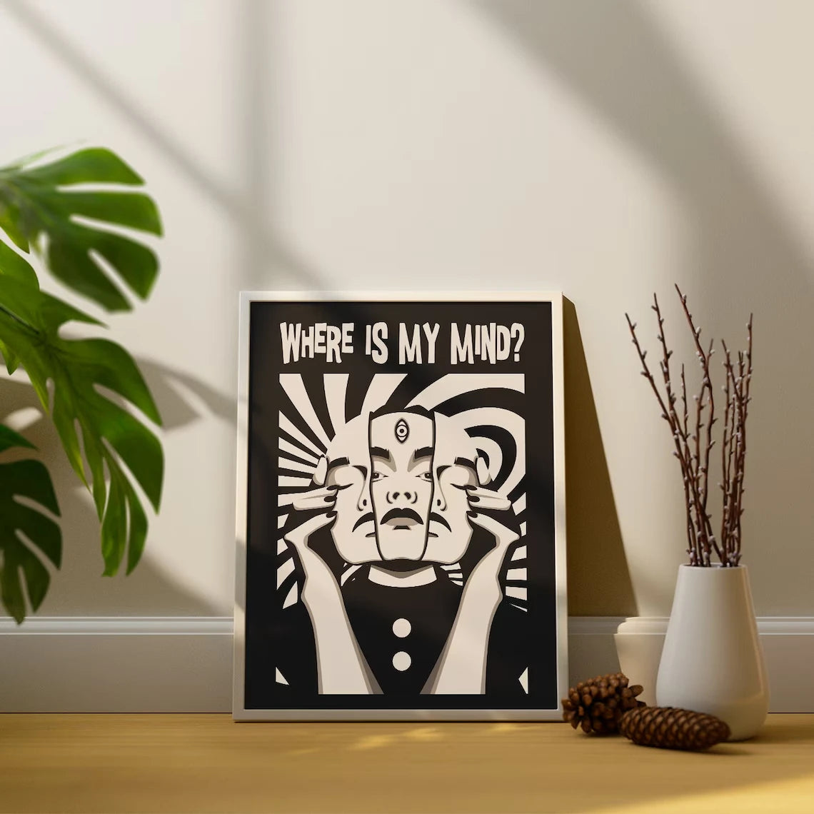 Psychedelic Pixies "Where Is My Mind" Canvas Wall Art Print