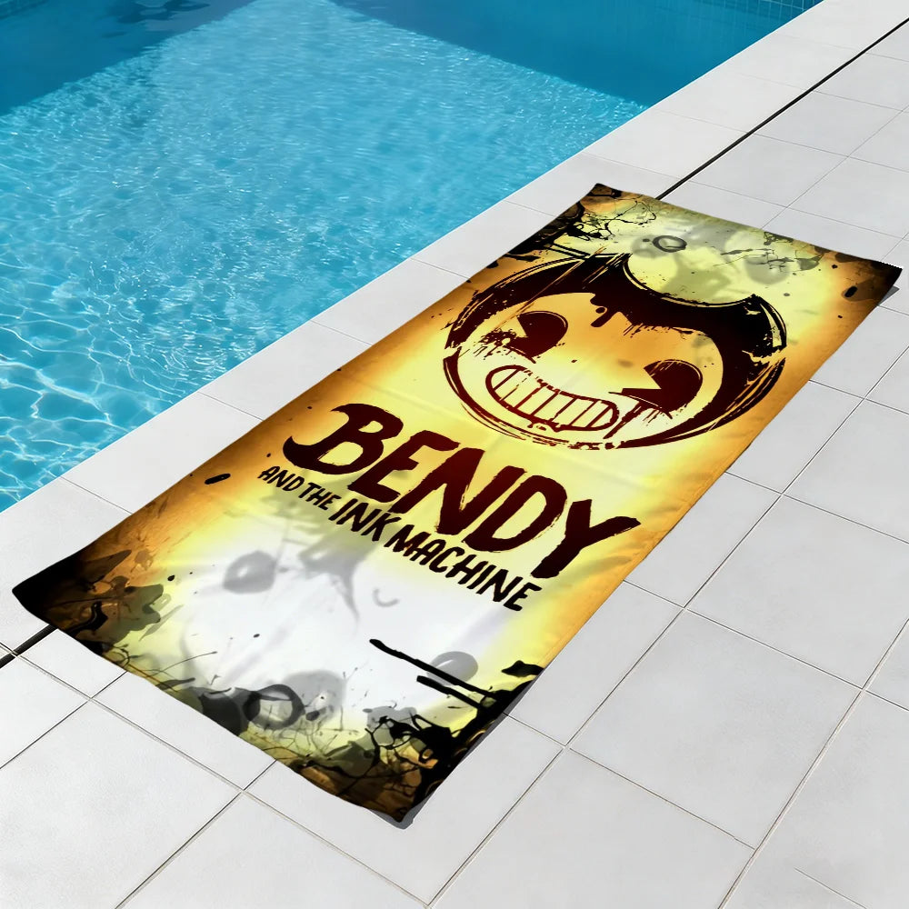 Bendy & the Ink Machine Quick-Dry Beach Towel | 11 Sizes Quick-Dry Beach Towel Peaceful Pleasures Health and Wellness
