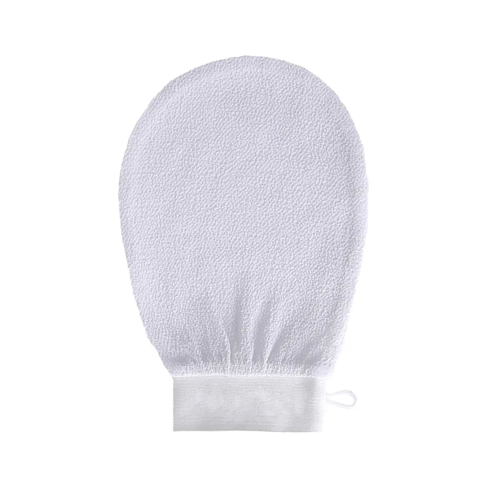 Exfoliating Shower Gloves Painless Remove Dead Skin Scrub Body Korean Massage Mitt For Shower Spa Massage Body Scrub Peaceful Pleasures Health and Wellness White