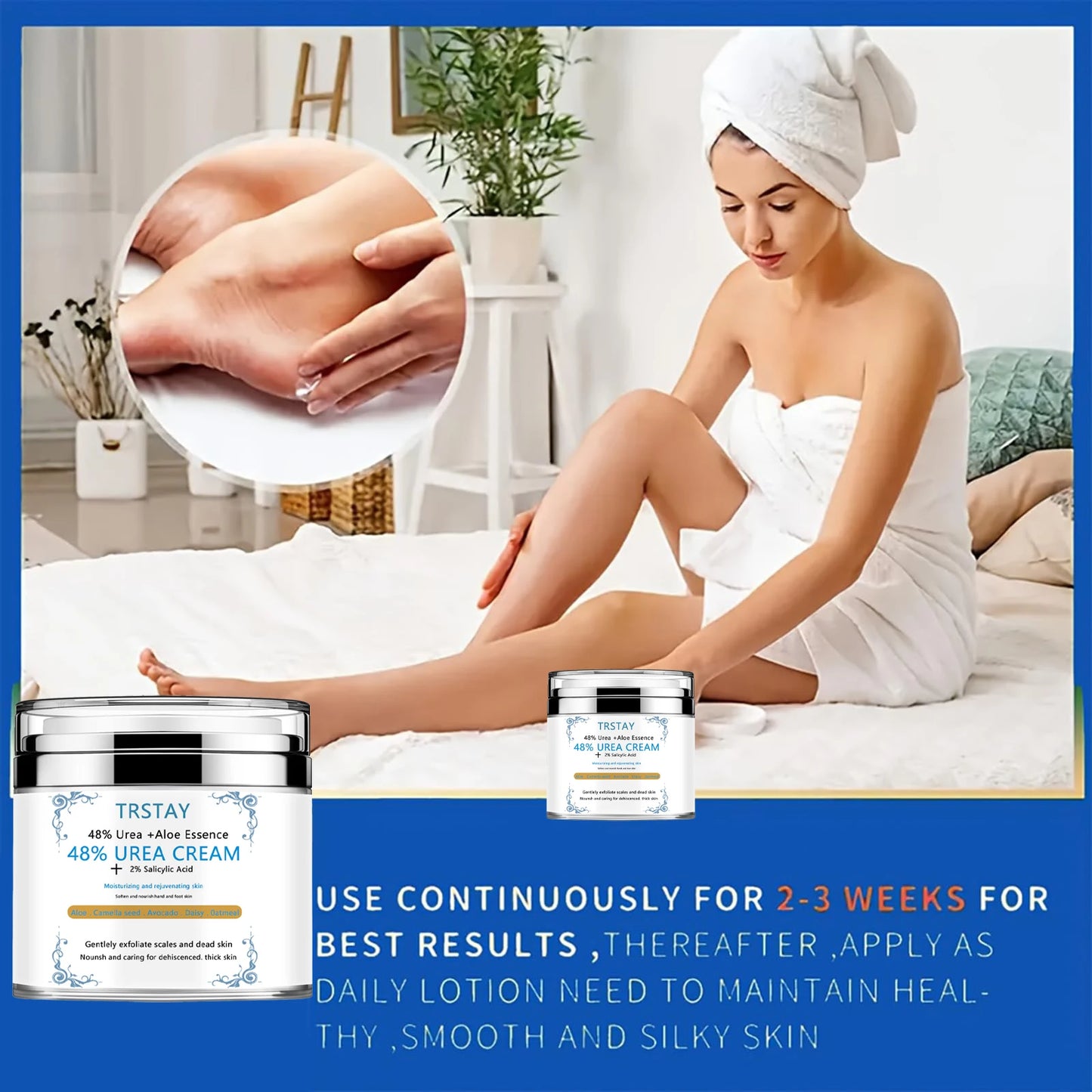 Urea Cream 45% Plus 2% Salicylic Acid, Callus Remover Foot Moisturizer Hand Foot Cream For Dry Cracked Feet from Toes to Heels E Peaceful Pleasures Health and Wellness
