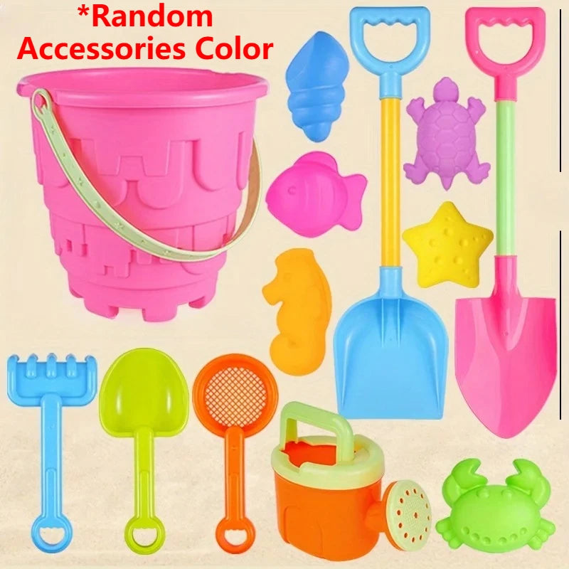 Kids Beach Toys Set – Sand Bucket, Shovels & Animal Molds