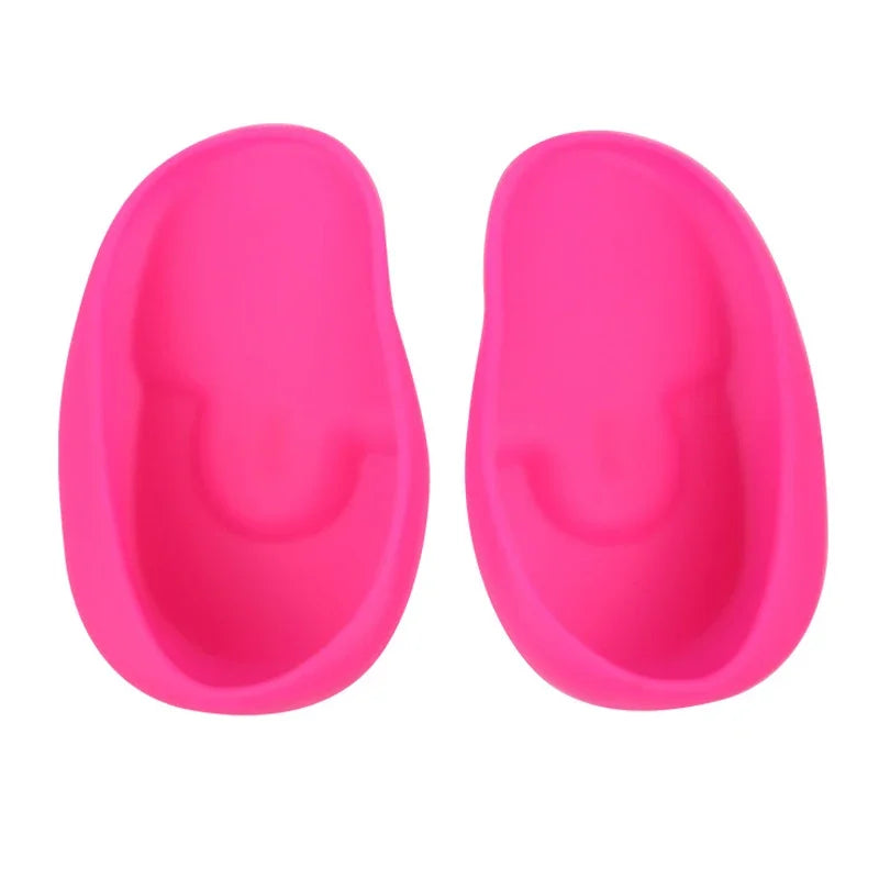 2pcs Silicone Earmuffs Ear Waterproof Salon Ear Shield Hair Coloring Ear Cover Dyeing Protector Caps Shower Styling Accessories Peaceful Pleasures Health and Wellness Pink