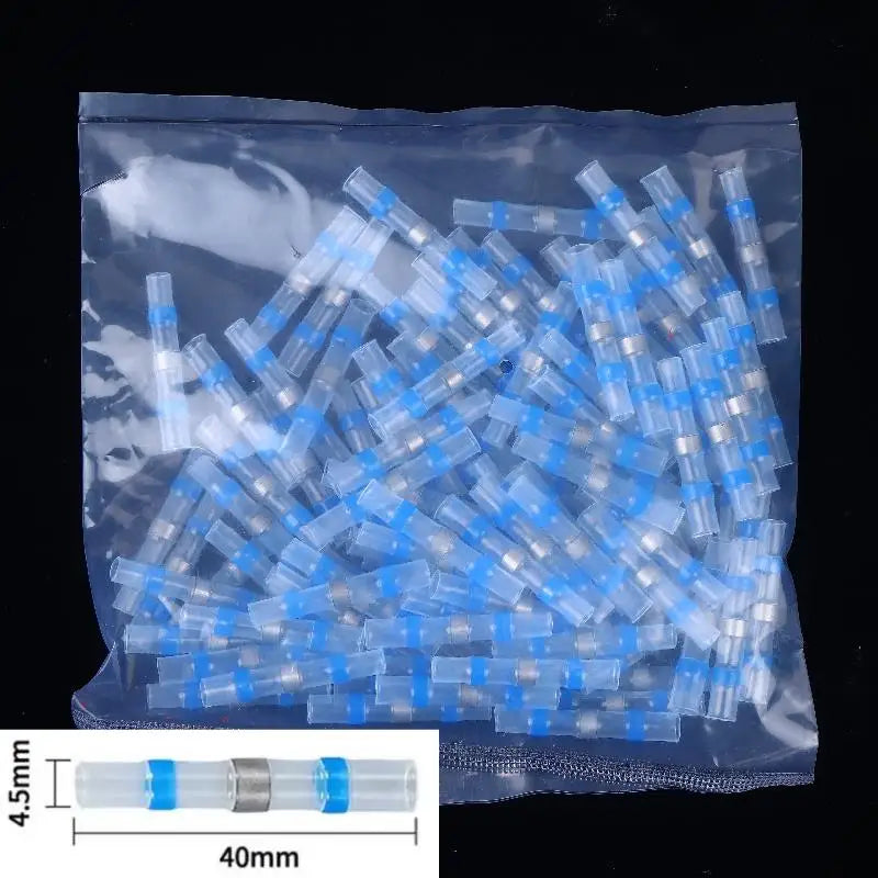 100Pcs Waterproof Solder Seal Heat Shrink Wire Connectors Kit