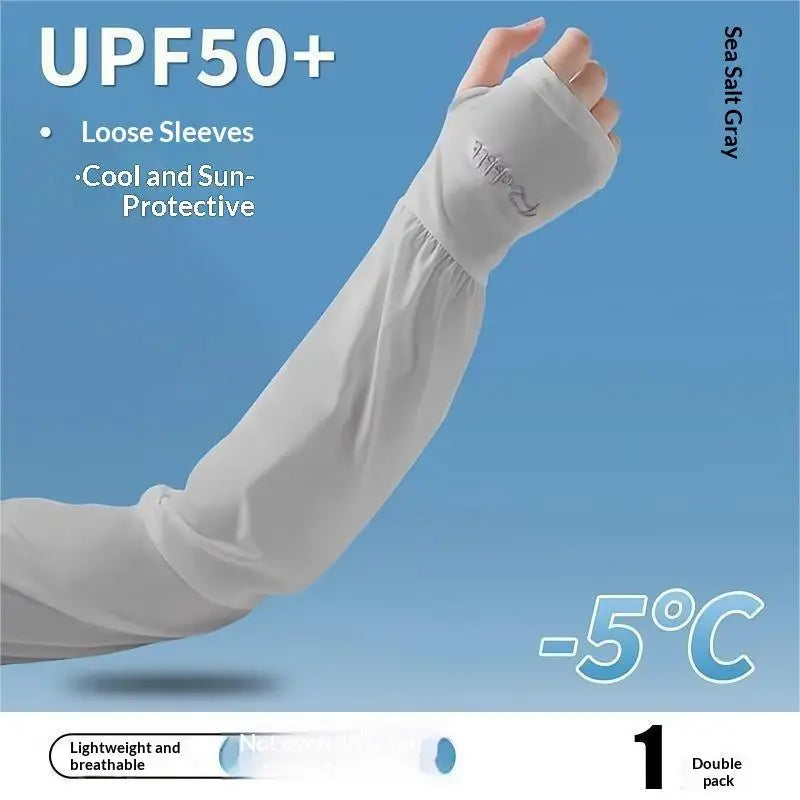 Women's UPF 50+ Ice Silk UV Sun Protection Arm Sleeves | Cooling