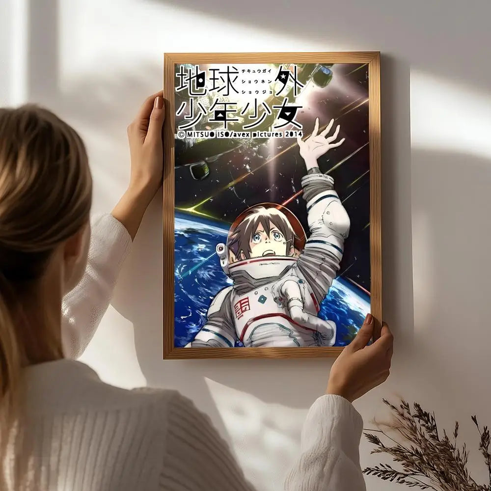 The Orbital Children Anime Poster – HD Waterproof Wall Art Anime Wall Poster Peaceful Pleasures Health and Wellness White6 15X20cmNoframe