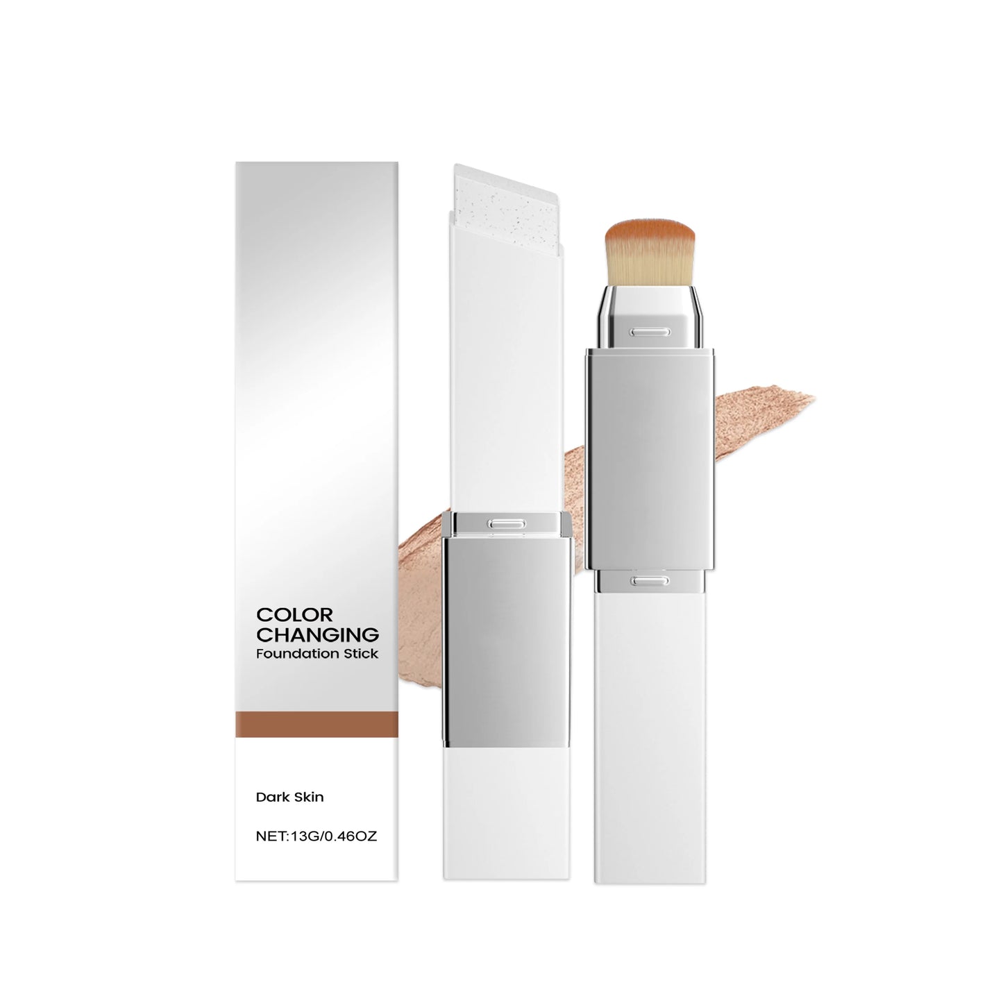 2-in-1 Color-Changing Foundation Stick with Brush | Matte