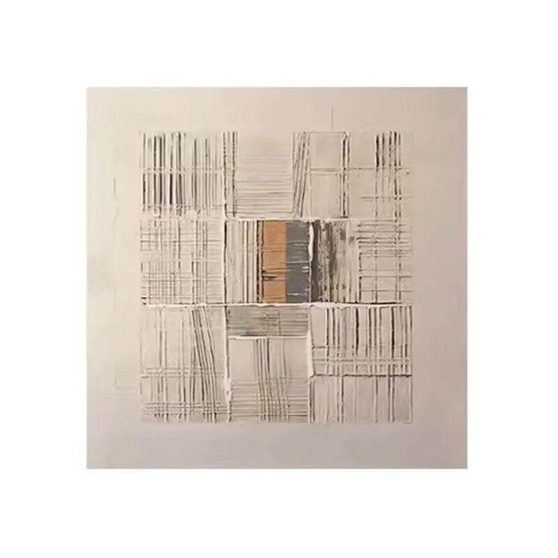 Nordic Modern Abstract StereoscopicTexture Sensation Handmade Oil Painting For Home Decoration Bedroom Restaurant Living Room Peaceful Pleasures Health and Wellness No frame 80cmx80cm