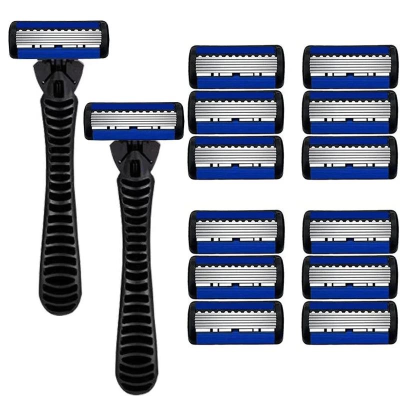 6-Layer Double Edge Safety Razor | Stainless Steel Manual Shaver