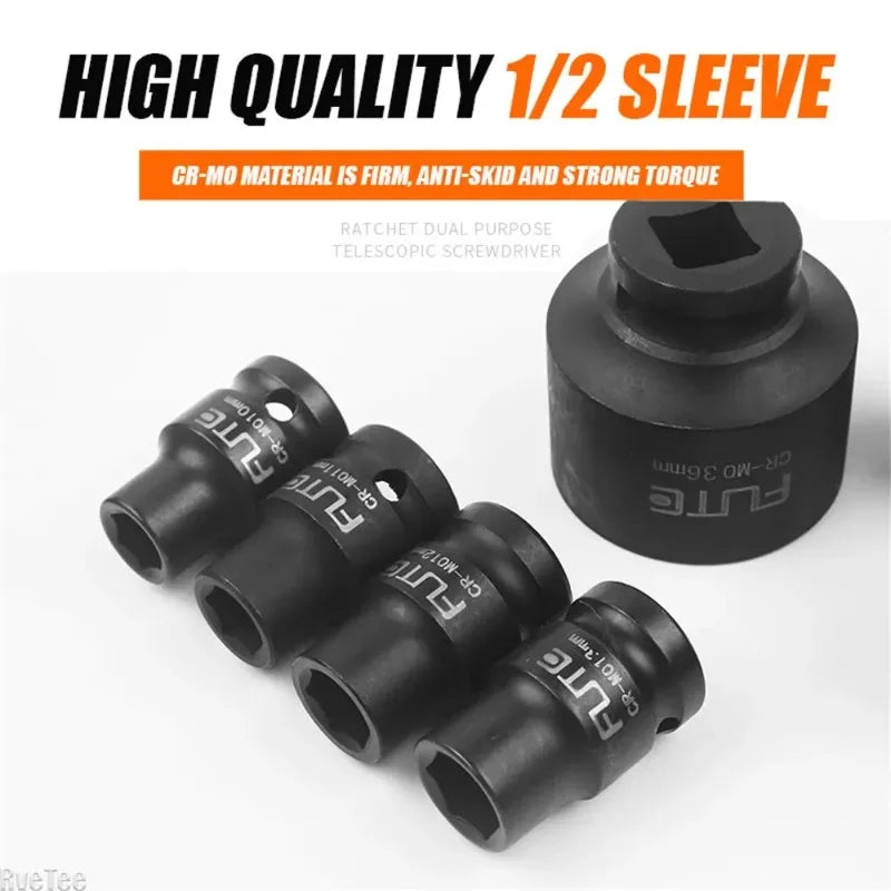 1/2" Drive Impact Socket Square to Hex Adapter | Cr-V Steel
