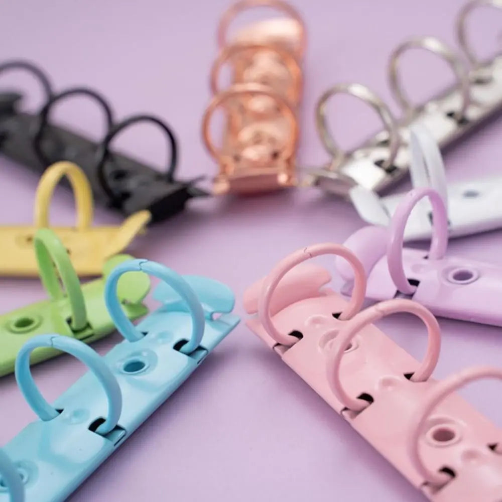 Colorful Detachable Metal Spiral Rings Binder Clip High Quality Diary A8 Paper Binder Clips DIY Album Loose Leaf Ring Office Peaceful Pleasures Health and Wellness
