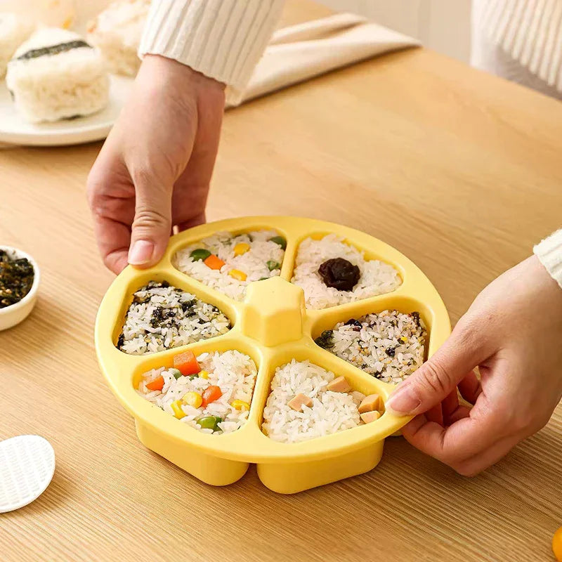 6-in-1 Triangle Sushi Mold Rice Ball Press | Non-Stick Onigiri