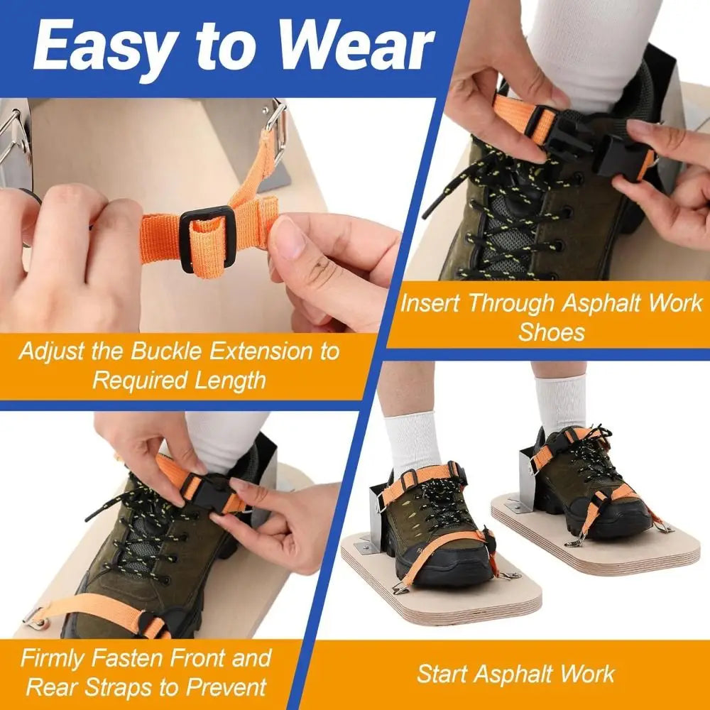 Asphalt Compacting Shoes | Quick-Click Buckle Thermal Barrier