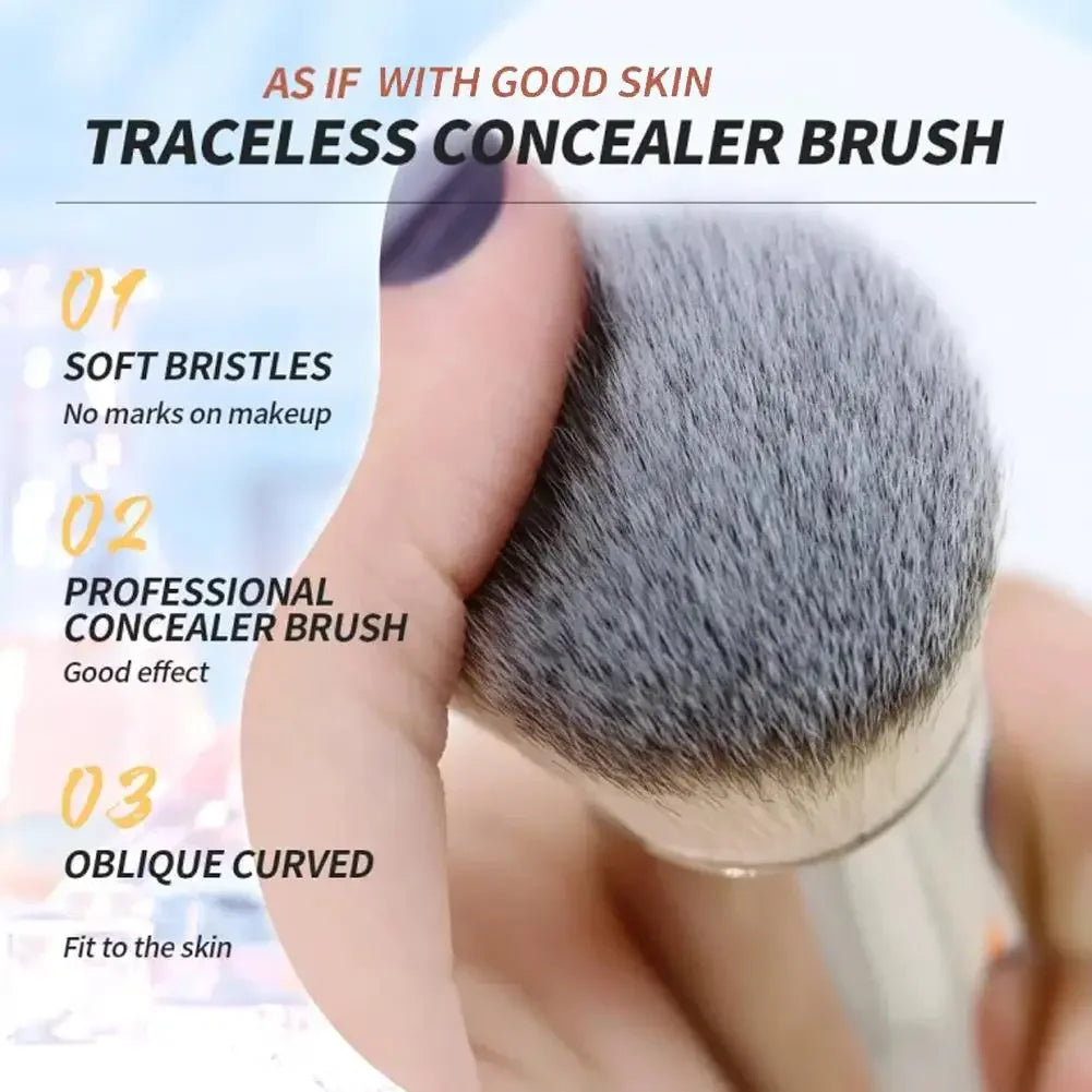 Concealer Brush Under Eye Mini Angled Nose Contour Brush for Concealing Blending Setting Cosmetic Small Makeup Foundation brush Peaceful Pleasures Health and Wellness