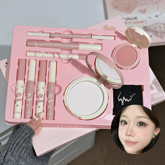 Art Value 9-Piece Makeup Set – Lip Gloss, Blush & Mascara Makeup Gift Set Oasis Select