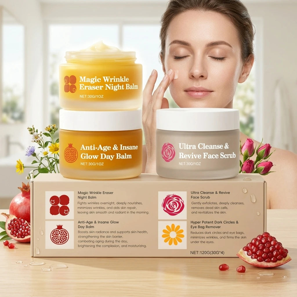 Day Night Skincare Set Moisturizing Repair Skin Barrier Brightening Facial Skins Multi Functional Skincare Eye Face Care Combov Peaceful Pleasures Health and Wellness