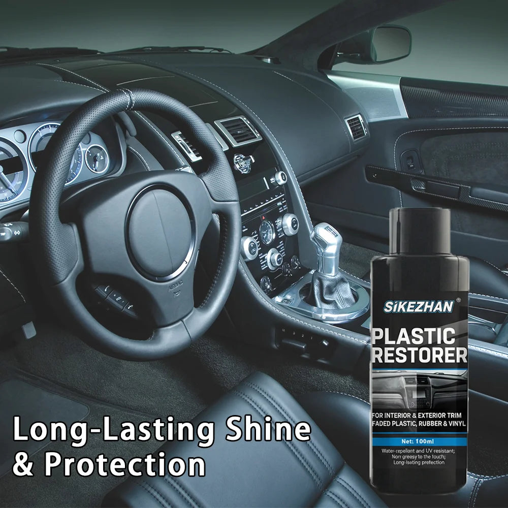Car Plastic Restorer Back To Black Gloss Auto Interior Leather & Panel Renewal Wax Coating Agent Auto Polish And Repair Coating Peaceful Pleasures Health and Wellness