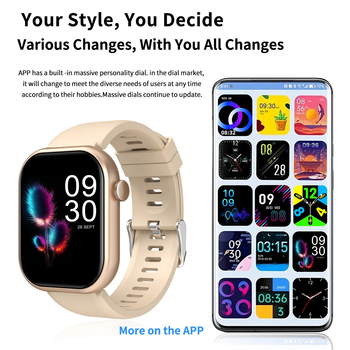 LOMAXFR Smartwatch – Wireless Calling, Multi-Sport, iPhone & Android